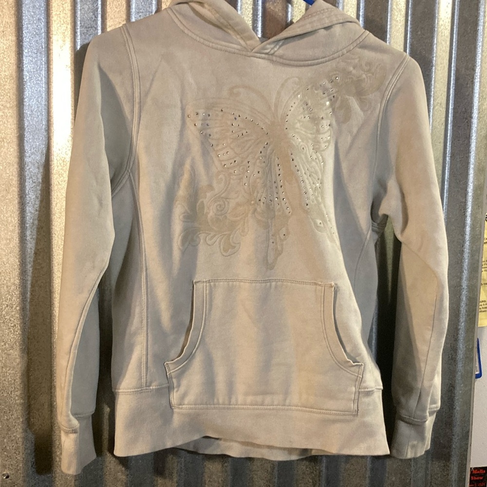 Arizona Jean Company beige colored hoodie. Juniors size large